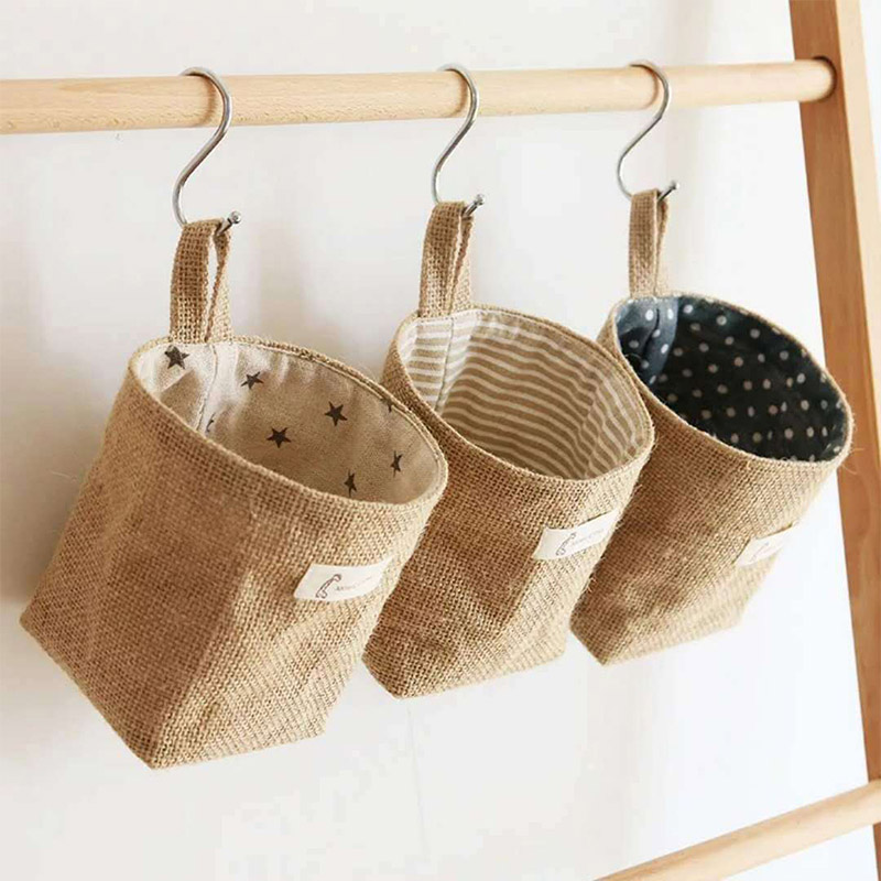 Linen Bag Bulk - Jute Cotton Linen Storage Bag Desktop