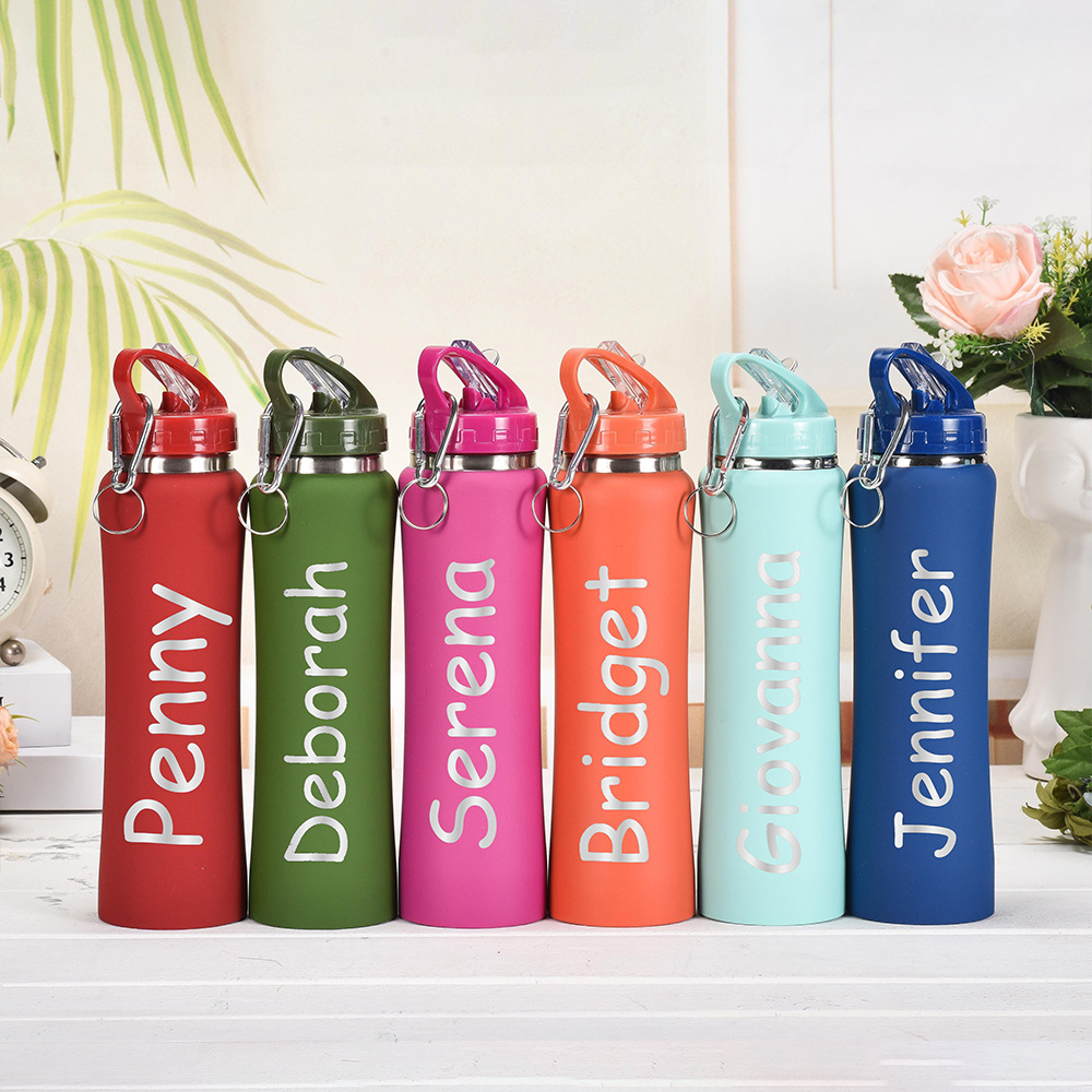 Stainless Steel Straw - Personalized Name Stainless Steel Water Bottle