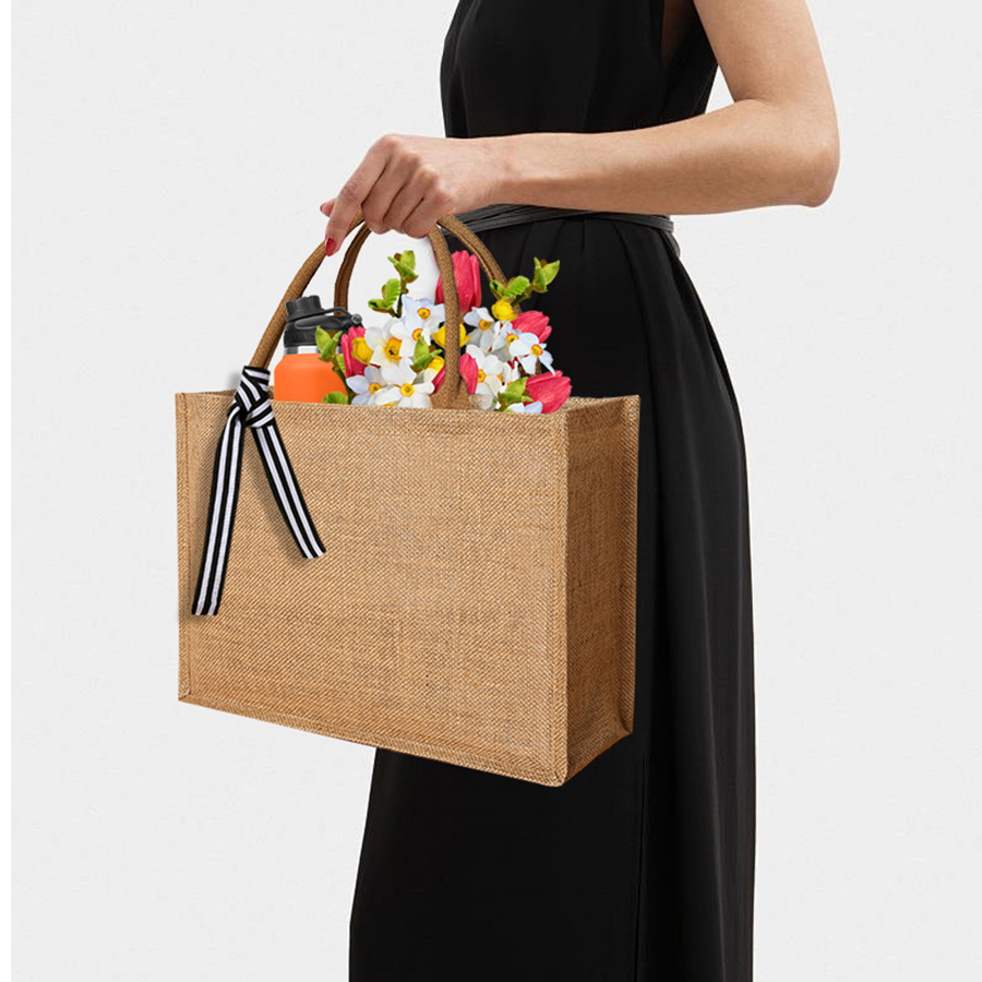 New linen tote bag large capac - Linen Bag Bulk recension och pris