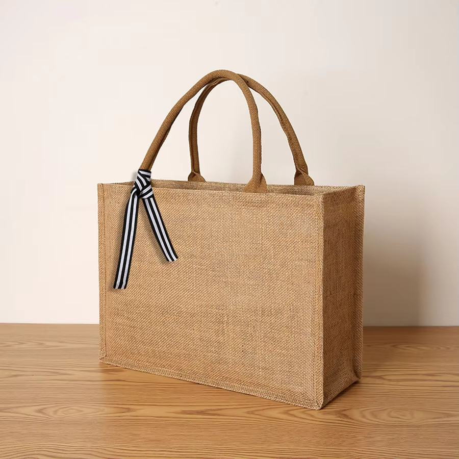 New linen tote bag large capac - Linen Bag Bulk recension och pris