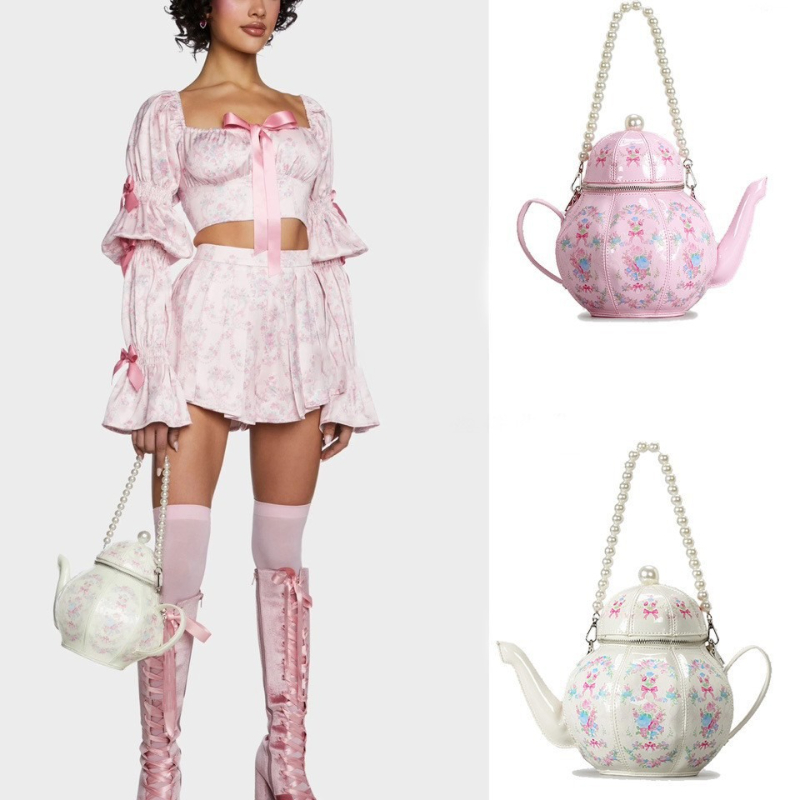 Pearl Chain Teapot Crossbody B - Linen Bag Bulk recension och pris