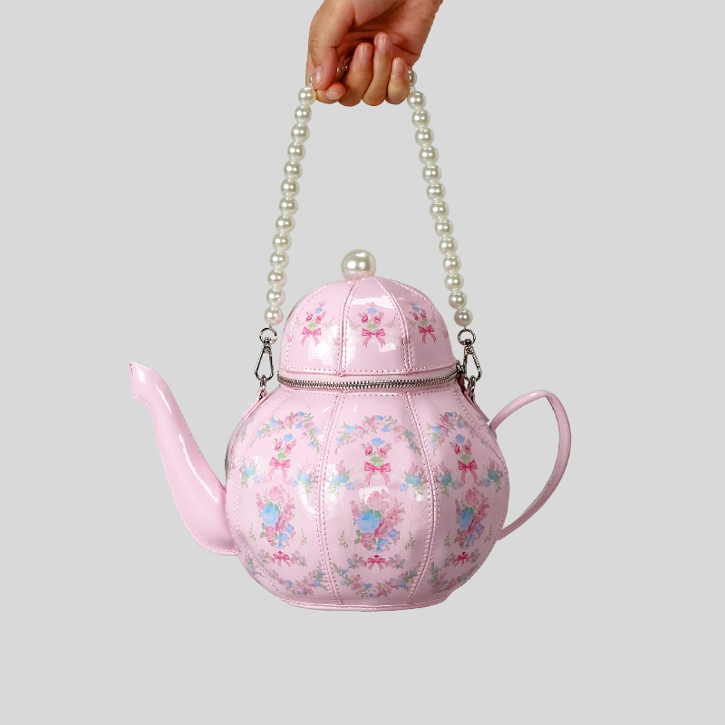 Pearl Chain Teapot Crossbody B - Linen Bag Bulk recension och pris