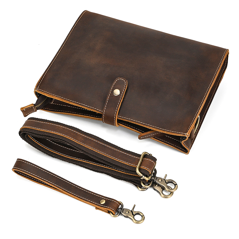 100% Genuine Leather Clutch Ba - Linen Bag Bulk recension och pris