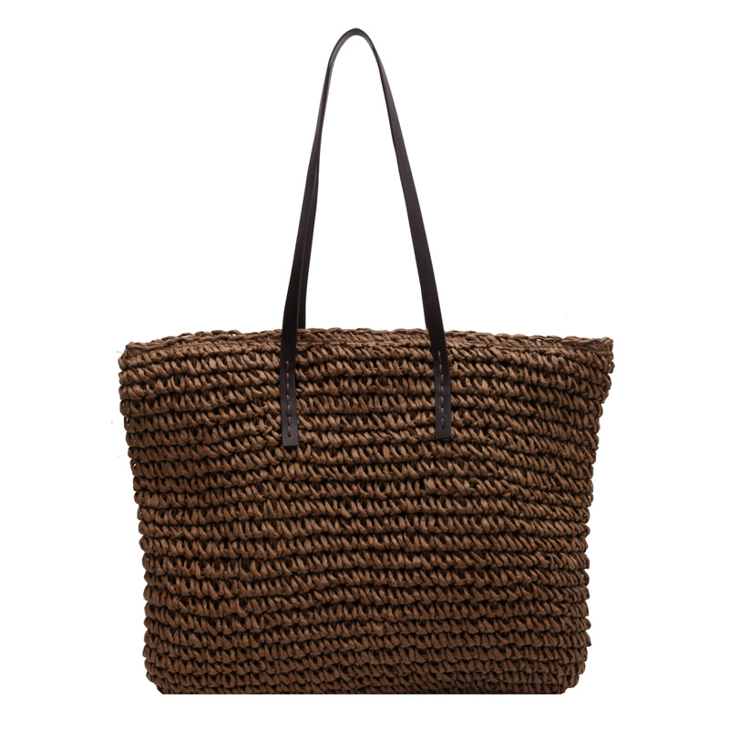 Straw Woven Tote Bags Casual L - Linen Bag Bulk recension och pris