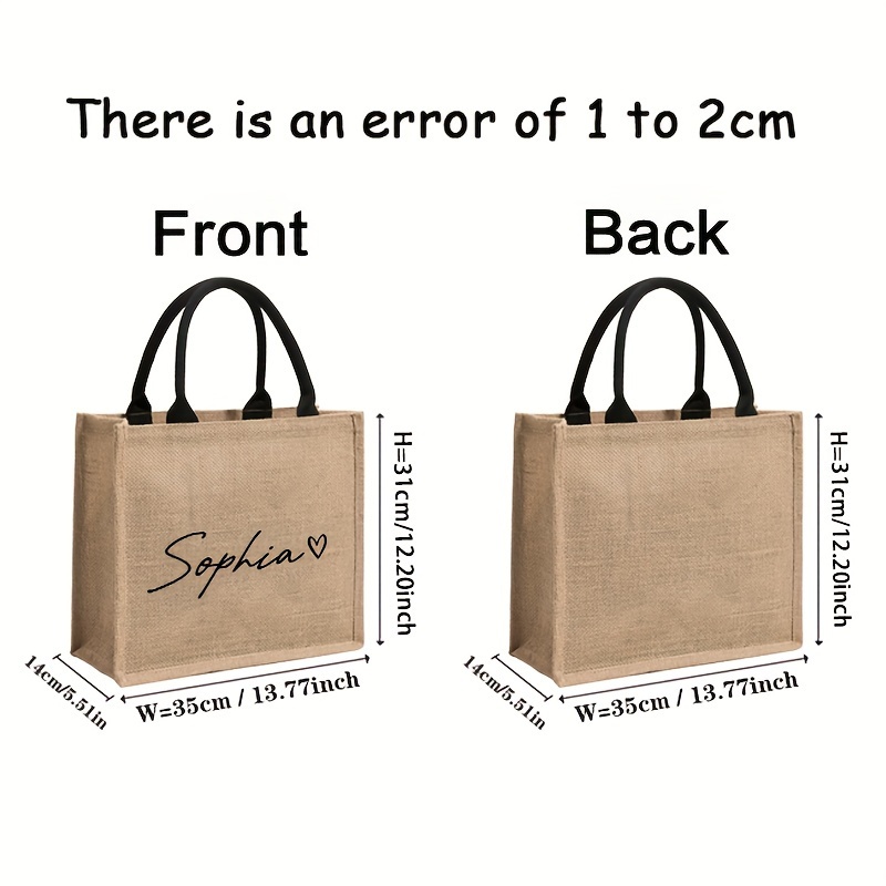 Custom Name Pattern Shopping P - Linen Bag Bulk recension och pris