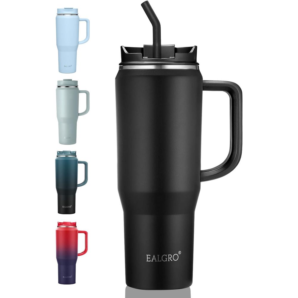 40 oz Insulated Travel Mug wit - Stainless Steel Straw recension och pris