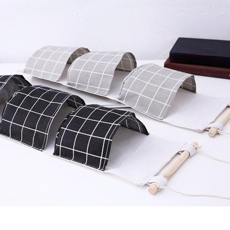 Plaid Cotton Linen Hanging Sto - Linen Bag Bulk recension och pris